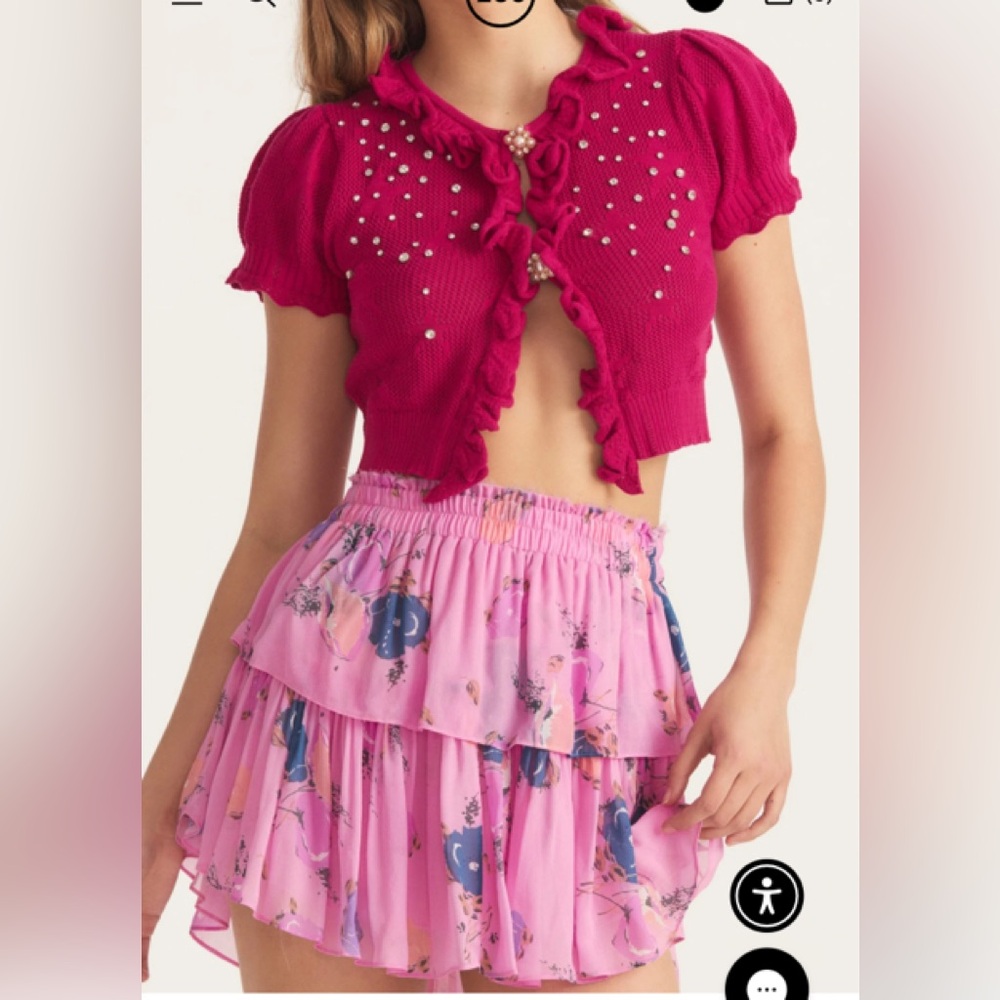 LoveShackFancy Rizina Crop Cardigan